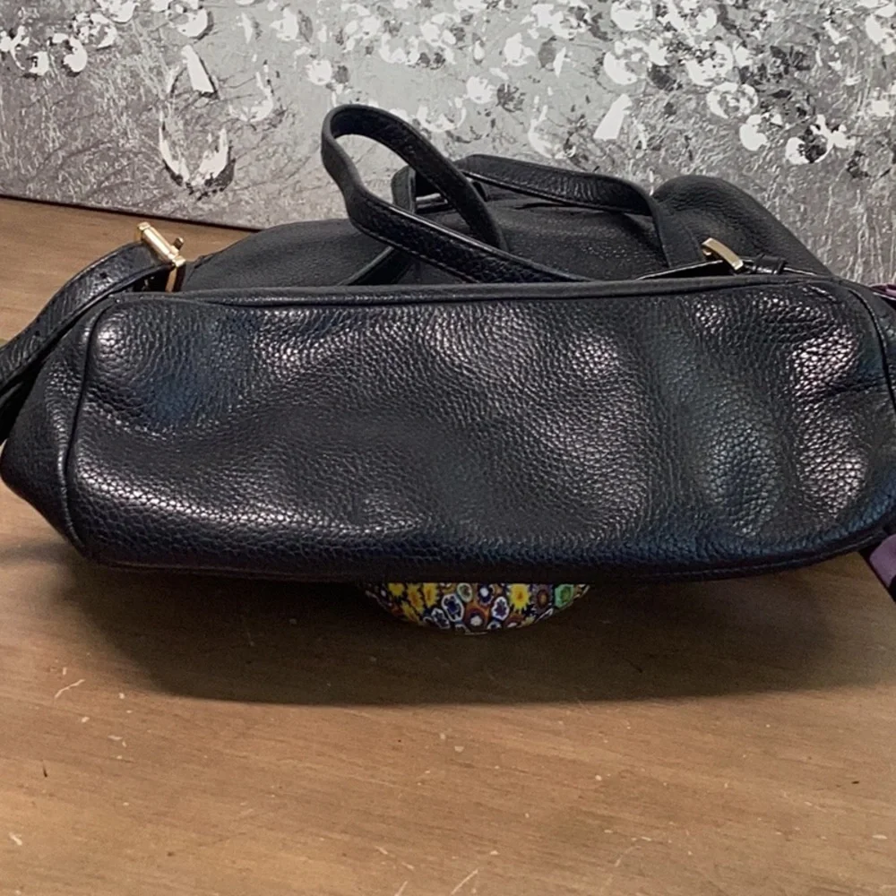 Michael Kors Black Leather Backpack - Picture 10 of 11